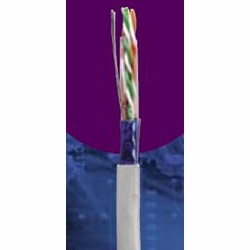 GENERAL CABLE 2133496E 4 PAIR-24 AWG CAT5E SCREENED CABLE BLUE JCKET BOX OF 1000 FT CMR