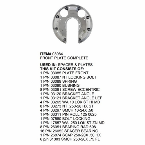 Gmp 03084 Front Plate Assembly  Complete J2