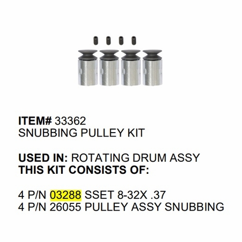 Gmp 03288 Set Screw 8-32 Snubbing Pulley Kit 33362