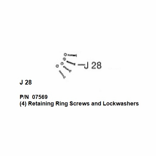 Gmp 07569 (4) Retaing Ring Screws & Lockwashers