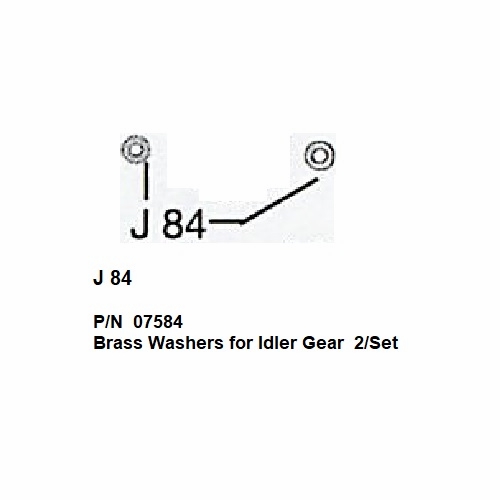 Gmp 07584 Brass Washers For Idler Gear 2/Set