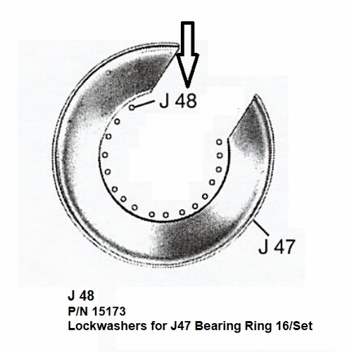 Gmp 15173 Lockwashers  J47 Bearing Ring 16/Set
