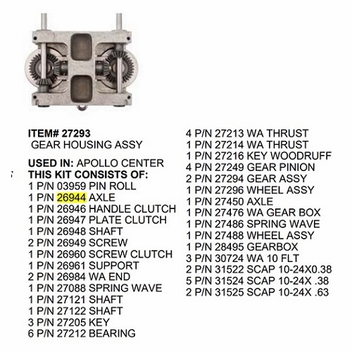 Gmp 26944 Axle Apollo Lasher  V*