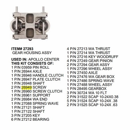 Gmp 26949 Screw Apollo Lasher    2V*