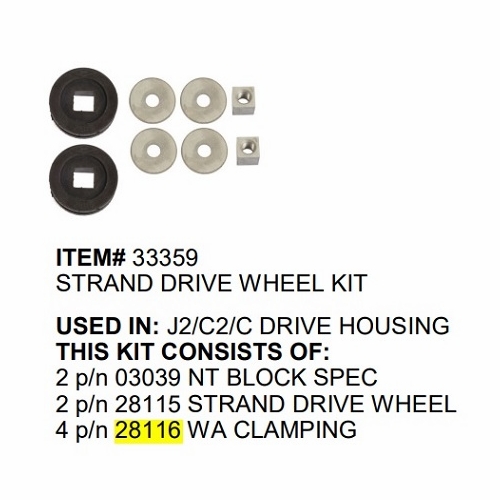 Gmp 28116 Strand Drive Wheel Clamping Washer