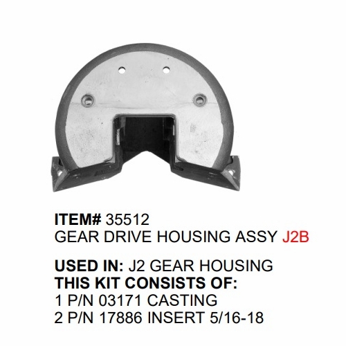 Gmp 35512 Gear Drive Housing Assy J2B Only