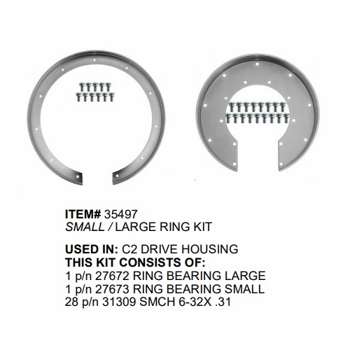 Gmp 35497 Kit Rings Bearing Lg & Sm C2 27672, 27673, 31309