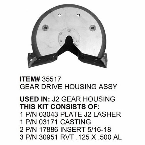 Gmp 35517 Gear Drive Housing Assembly Includes E159, E161, E162, 3171