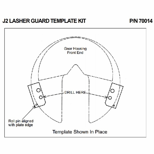 Gmp 70014 J2 Lasher Guard Template Kit ,