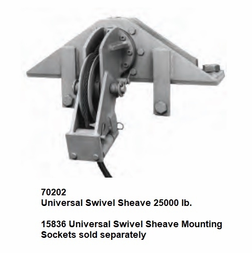 GMP 70202 SHEAVE UNIVERSAL SWIVEL 25000 lbs.