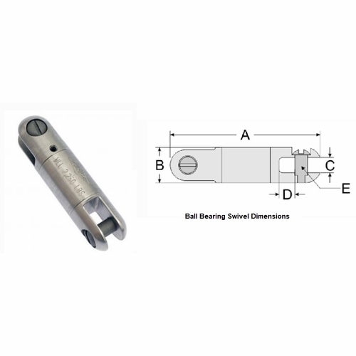 GMP 71136 SWIVEL BALL BEARING 2250 lb HEX