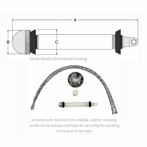 Gmp 88285 Missile Sonde 1.25 Inch Sdr 9 & 11 Duct