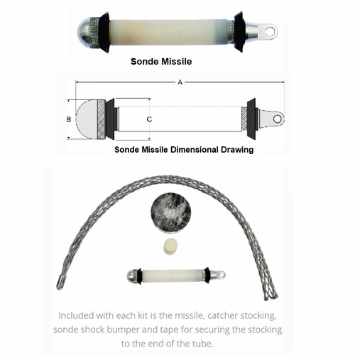 GMP 89396 Sonde Missile Kit - 1 in. Duct - SDR 9, 11, 13.5, 15.5, 17 (29 mm)