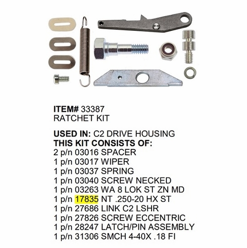 Gmp C2 Lasher 17835 Ratchet Pawl Eccentric Nut