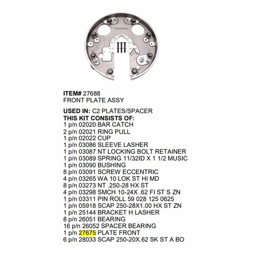 Gmp C2 Lasher 27675 Front Plate