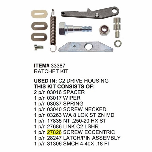 Gmp C2 Lasher 27826 Ratchet Pawl Eccentric Screw   33387