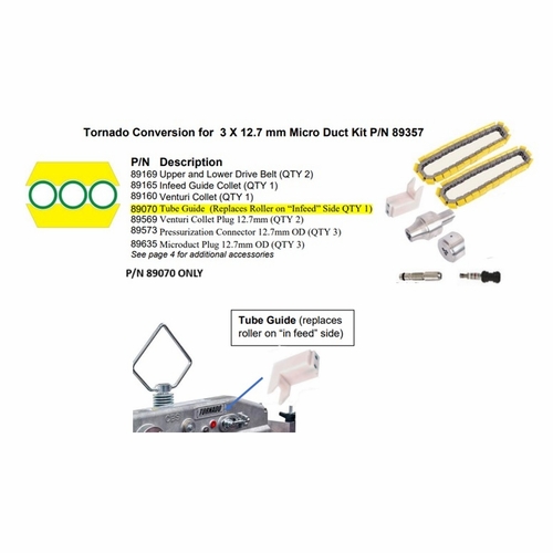 GMP General Machine Products 89070 Guide Tube Micro Duct 3 x 12.7 for Tornado Blower