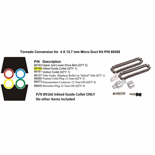 GMP General Machine Products 89166 Infeed Guide Collet 4x12.7 OD for Tornado Cable Blower