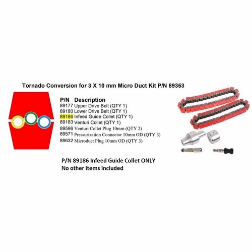 GMP General Machine Products 89186 Infeed Guide Collet 3x10 OD for Tornado Cable Blower