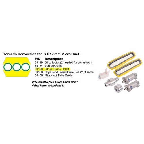 GMP General Machine Products 89188 Infeed Guide Collet 3 x 12 OD for Tornado Blower