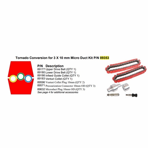 GMP General Machine Products 89353 Kit Micro Duct Conversion 3 x 10 mm for Tornado Blower