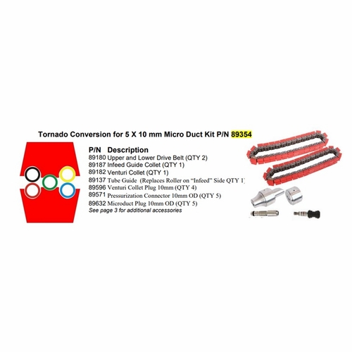 GMP General Machine Products 89354 Kit Micro Duct Conversion 5 x 10 mm for Tornado Blower