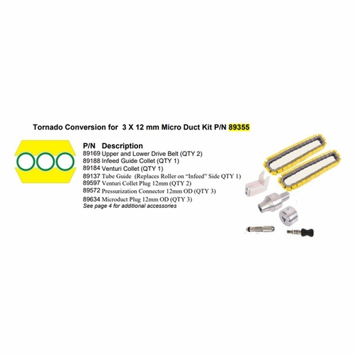 GMP General Machine Products 89355 Micro Duct Conversion 3 x 12 mm for Tornado Blower