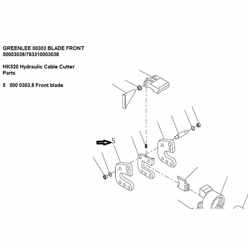 Greenlee 00303 Blade Front 50003038/783310003038