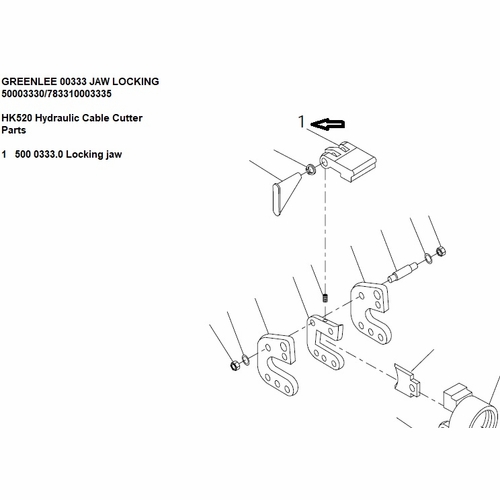 Greenlee 00333 Jaw Locking 50003330/783310003335