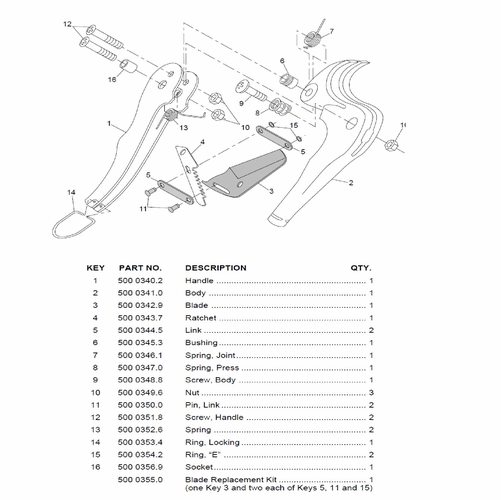 Greenlee 00346 Spring-Joint (864) 50003461/783310003465