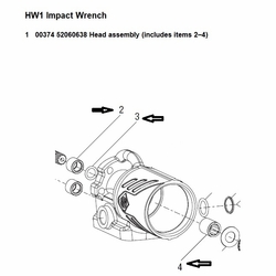 GREENLEE 00374 HEAD ASSY (HYD IMPACT WRENCH) 52060638 / 783310003748