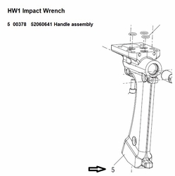 GREENLEE 00378 HANDLE IMPACT WRENCH(MACHINE) 52060641 / 783310003786