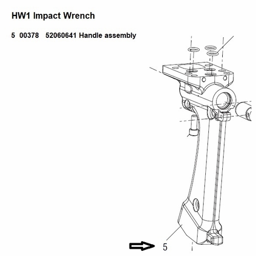 GREENLEE 00378 HANDLE IMPACT WRENCH(MACHINE) 52060641 / 783310003786