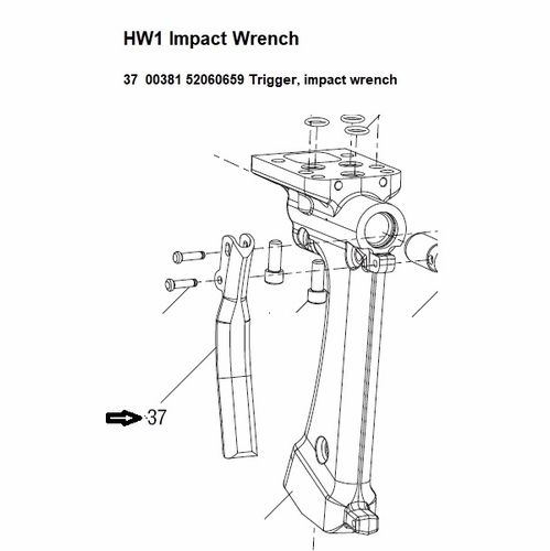 Greenlee 00381 Trigger Impact Wrench Hw1 Impact Wrench 52060659 / 783310003816