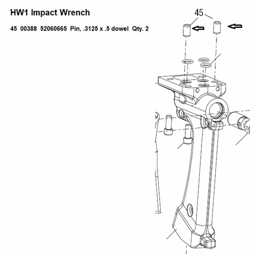 Greenlee 00388 Pin Dowell (.3125 X .5) Hw1 52060665 / 783310003885