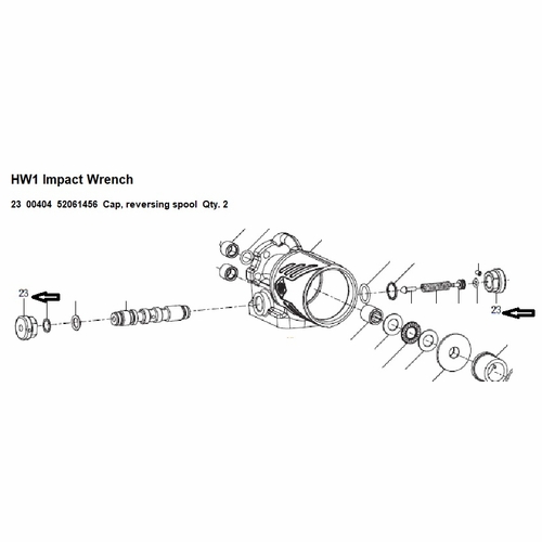 Greenlee 00404 Cap Reversing Spool (Hw1) 52061456 / 783310004042