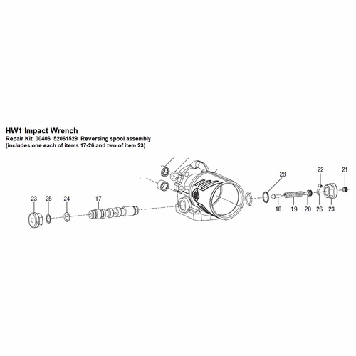 GREENLEE 00406 REVERSING SPOOL ASSEMBLY (HW1) 52061529 / 783310004066
