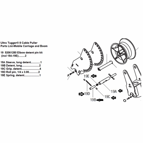 GREENLEE 00479 ELBOW DETENT PIN KIT 52061280/783310004790