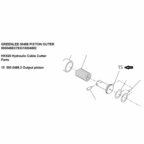 GREENLEE 00488 PISTON OUTER 50004883/783310004882