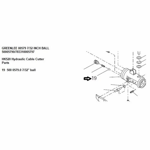 GREENLEE 00579 7/32 INCH BALL 50005790/783310005797