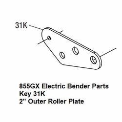 GREENLEE 00604 PLATE 2 INCH OUTER ROLLER 50006045/783310006046