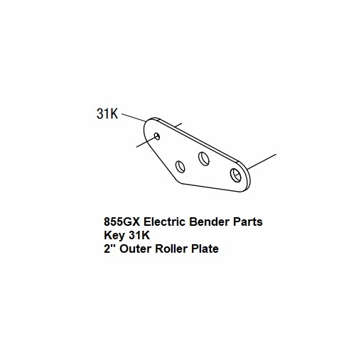 Greenlee 00604 Plate 2 Inch Outer Roller 50006045/783310006046