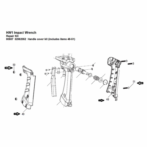 GREENLEE 00607 HANDLE COVER KIT (HW1) 52062052 / 783310006077