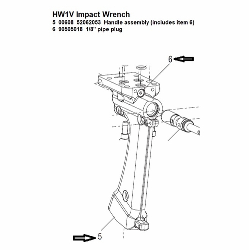 GREENLEE 00608 HANDLE ASSEMBLY (HW1V) 52062053 / 783310006084