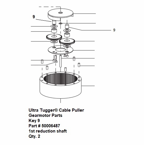 Greenlee 00648 Shaft- No 1 Reduction 50006487/783310006480