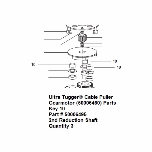 Greenlee 00649 Shaft- No 2 Reduction 50006495/783310006497