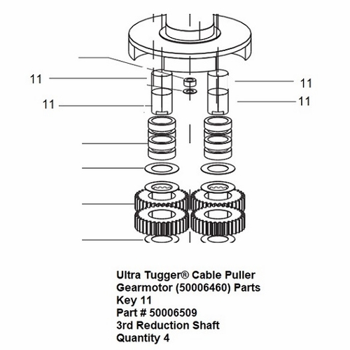 Greenlee 00650 Shaft- No 3 Reduction 50006509/783310006503