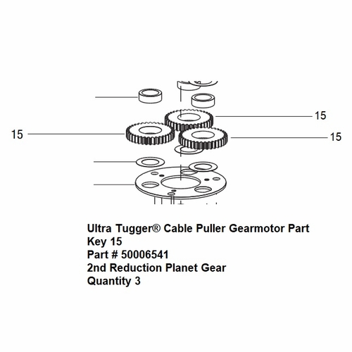 Greenlee 00654 Gear- No 2 Reduction Planet 50006541/783310006541