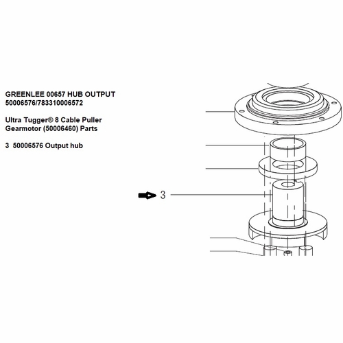 GREENLEE 00657 HUB OUTPUT 50006576/783310006572