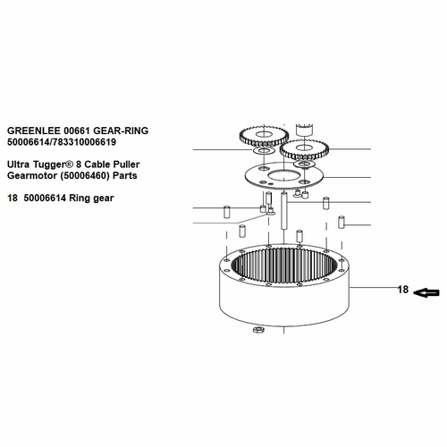 GREENLEE 00661 GEAR-RING 50006614/783310006619